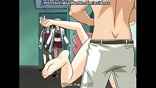 Anime hottie fucked alien behind